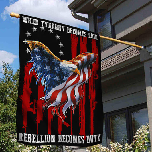Betsy Ross Flag When Tyranny Becomes Law Rebellion Becomes Duty Flag THB3530Fv1