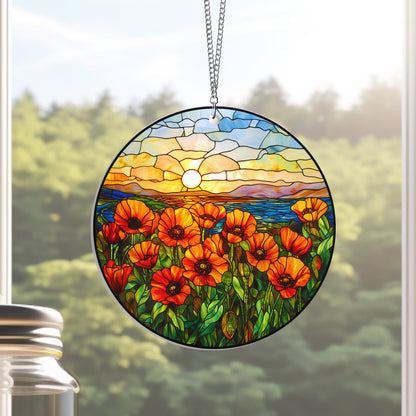 California Poppies Acrylic Suncatcher Hanging Sign Gift For California VTM985AS