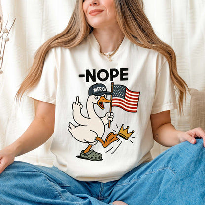 No Kings In America Funny Goose Comfort Colors T-Shirt