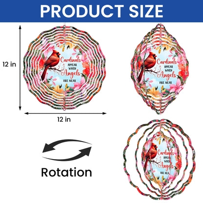 Memorial Red Cardinal Floral Wind Spinner VTM1056NTH