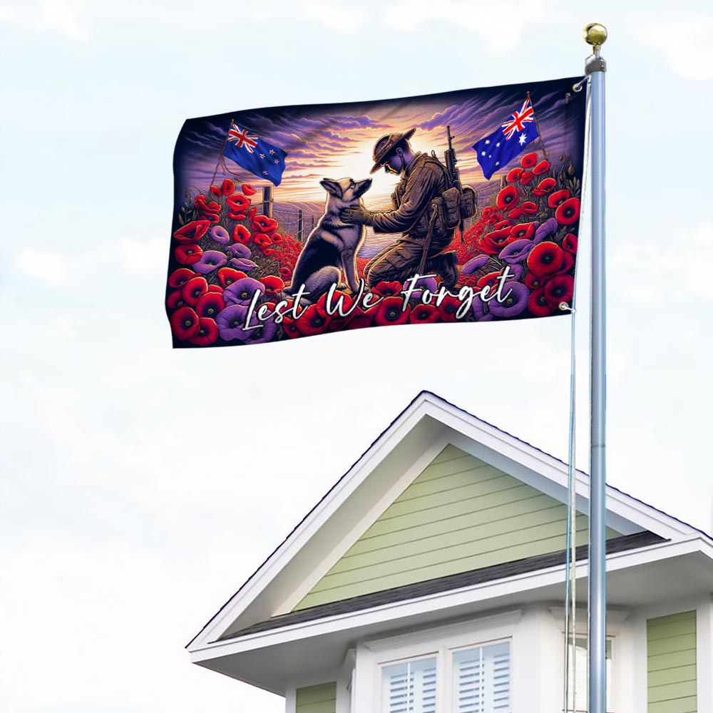 Anzac Day Lest We Forget They Also Served Grommet Flag TQN2695GF