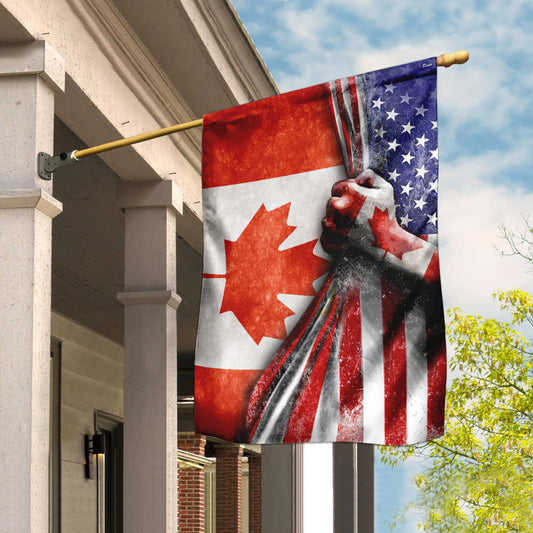 Canada America Friendship Flag