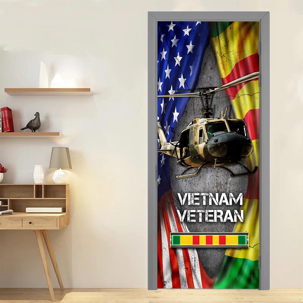 Huey Helicopter Vietnam War Memorial Door Cover DBD2687F