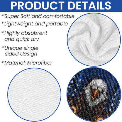 Patriotic American Eagle Happy Beach Towel TPT2765PS