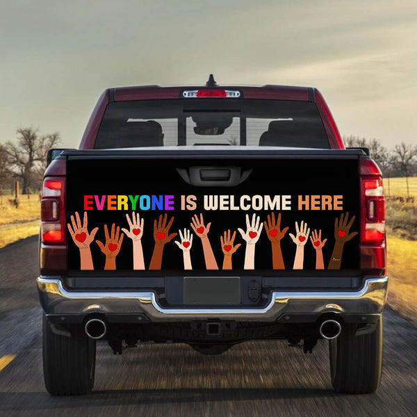 Teacher Idaho Everyone Is Welcome Here Truck Tailgate Decal Sticker Wrap TQN5118TNB