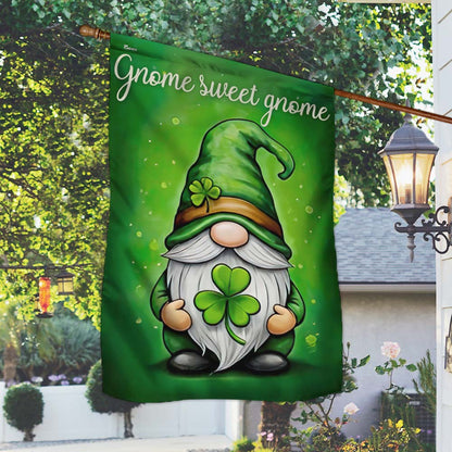 Irish St. Patrick's Day Gnome Sweet Gnome Flag TQN4635F