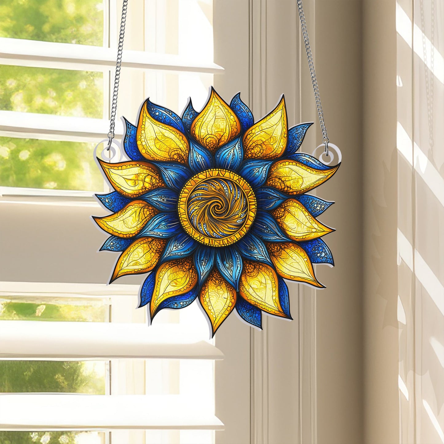 Sunflower Ukraine Peace For Ukraine Acrylic Suncatcher Window Hanging VTM1128NGT