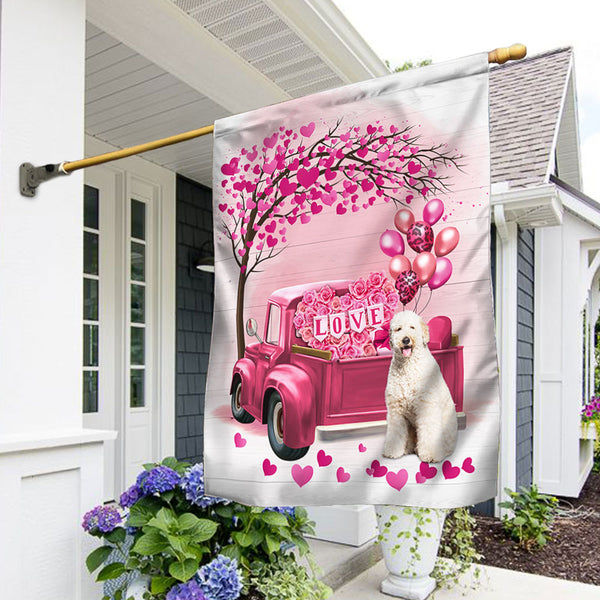 Dog Flag Valentine Labradoodle Flag QTR380Fv10