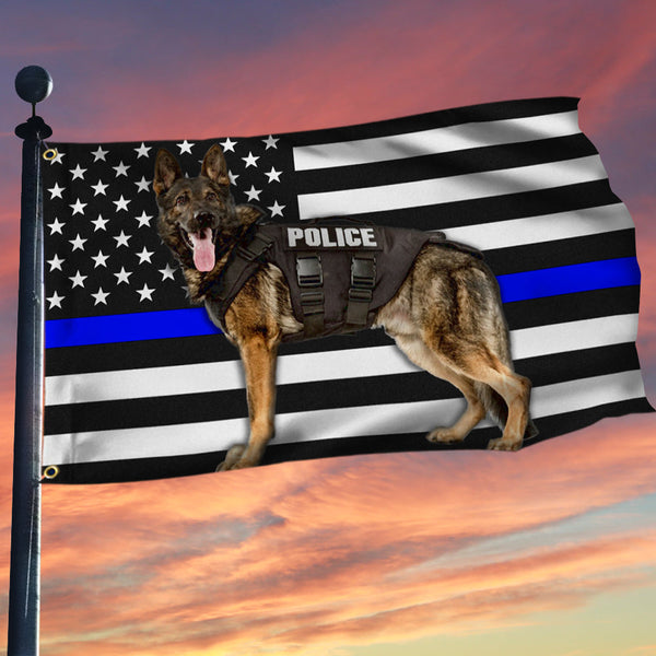 German Shepherd Dog Unit K-9 Grommet Flag QNV12GF