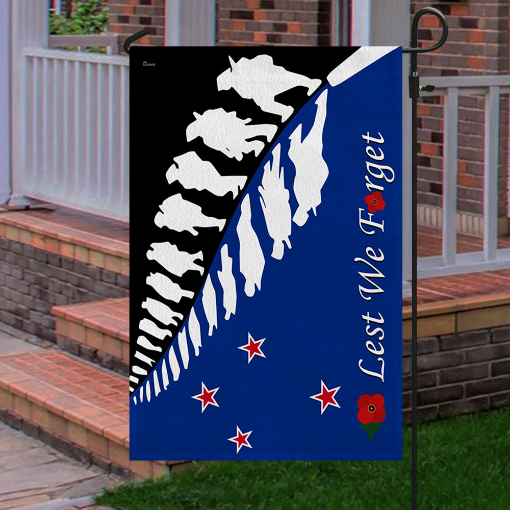 Anzac Day Flag New Zealand Lest We Forget LHA1748Fv1