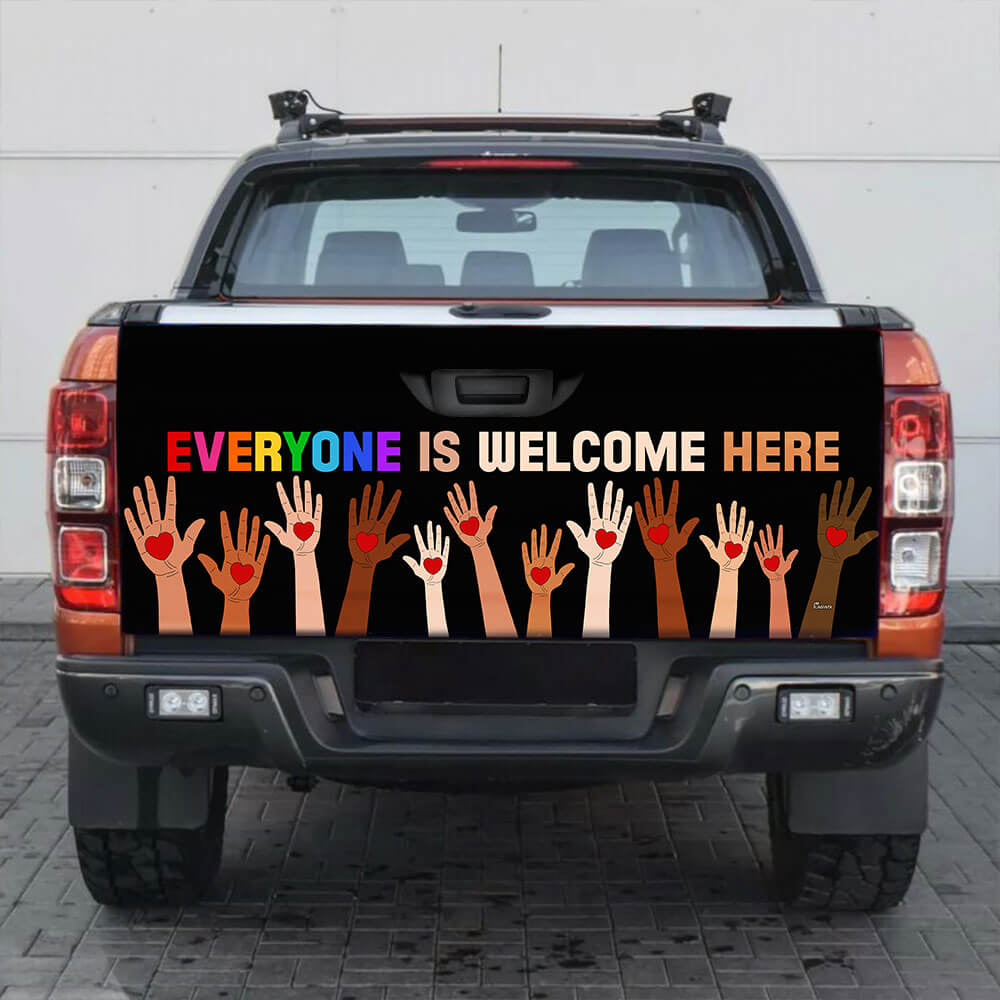 Teacher Idaho Everyone Is Welcome Here Truck Tailgate Decal Sticker Wrap TQN5118TNB