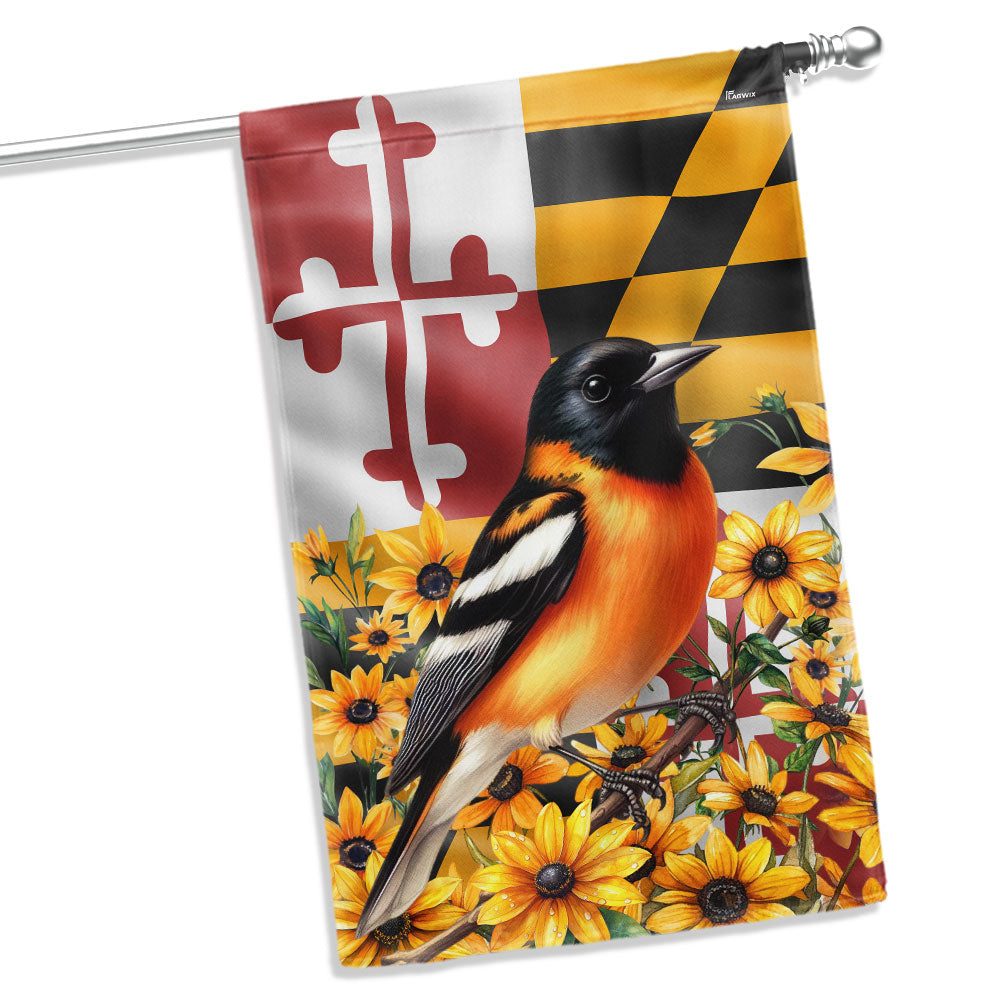 Maryland Baltimore Oriole And Black-eyed Susan Flag MLN6028LPN