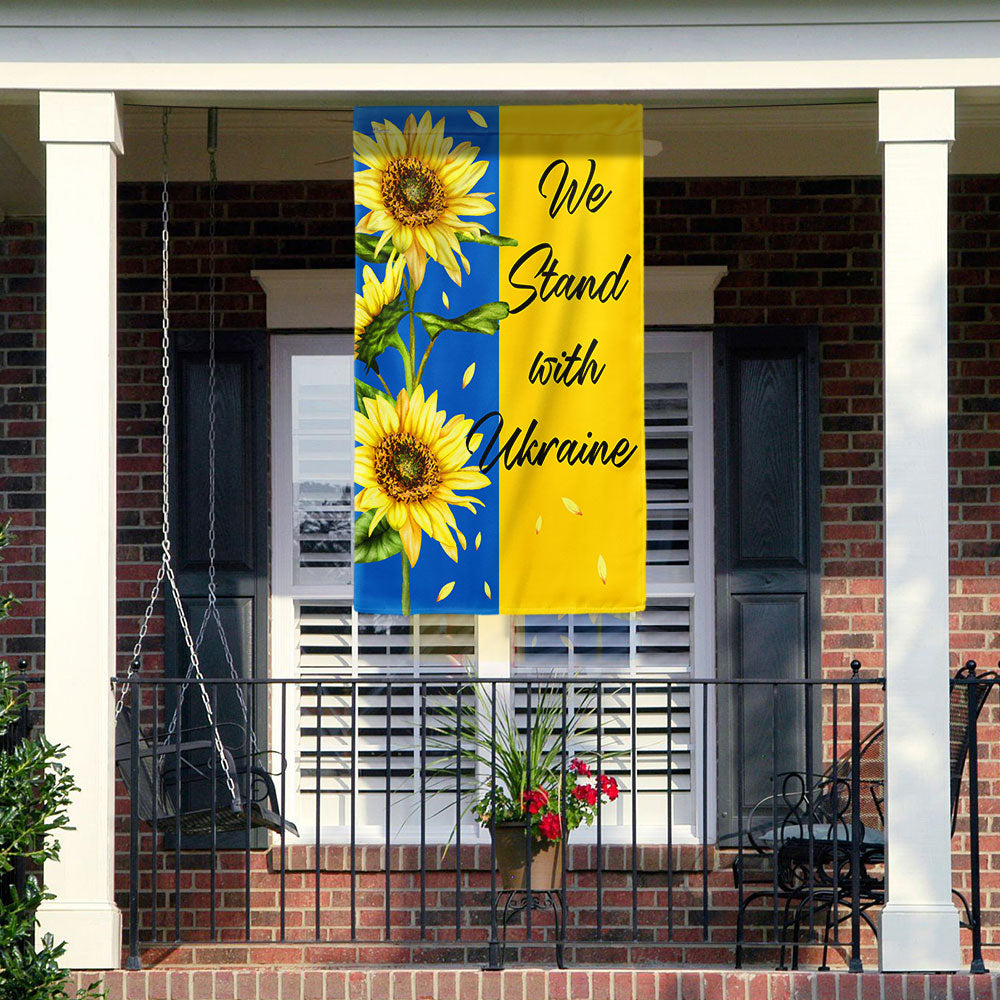 Support Ukraine Sunflower Flag We Stand With Ukraine Flag VTM1127LTH