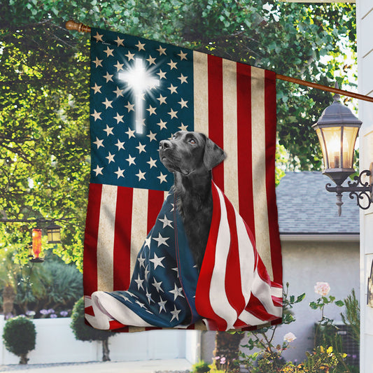 Black Labrador American Cloak Flag LHA1965Fv7