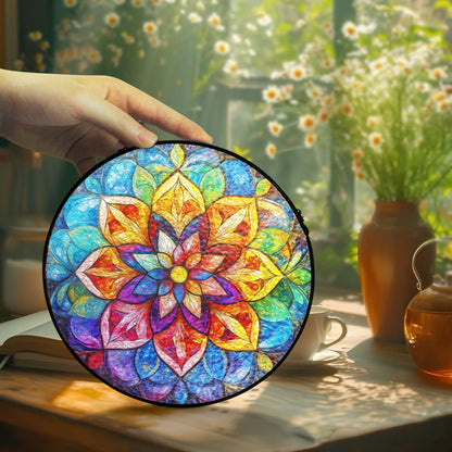 Mandala Stained Glass Suncatcher TQN5187HVN
