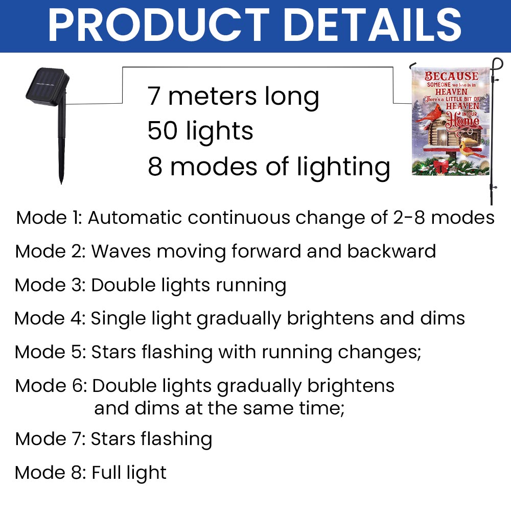 Cardinal Christmas Because Someone We Love Is In Heaven Solar LED Garden Flag MLN1917SF