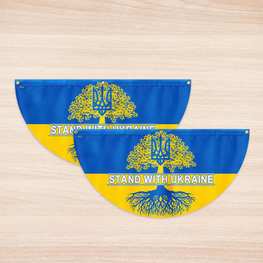 Stand With Ukraine Non-Pleated Fan flag TQN4933TNB
