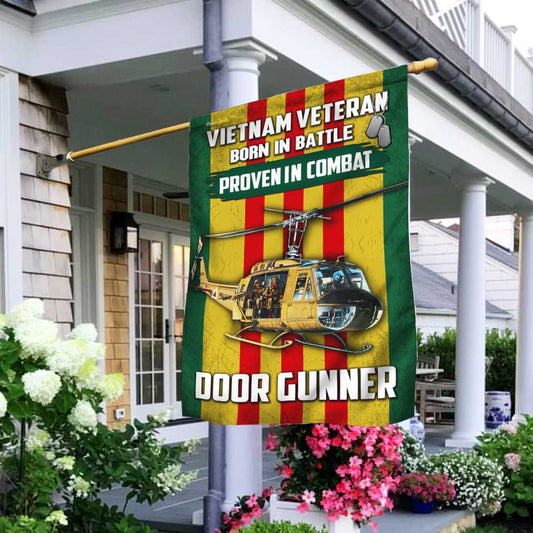 Vietnam Veteran Flag Born In Battle Proven In Combat Door Gunner DBD2773Fv2