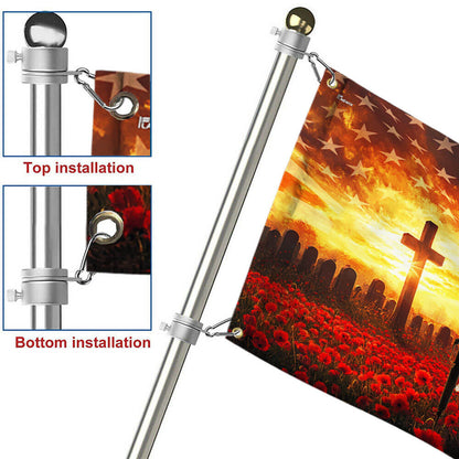Memorial Day Honors Fallen Veterans Military Patriotic Grommet Flag TQN5099TNB