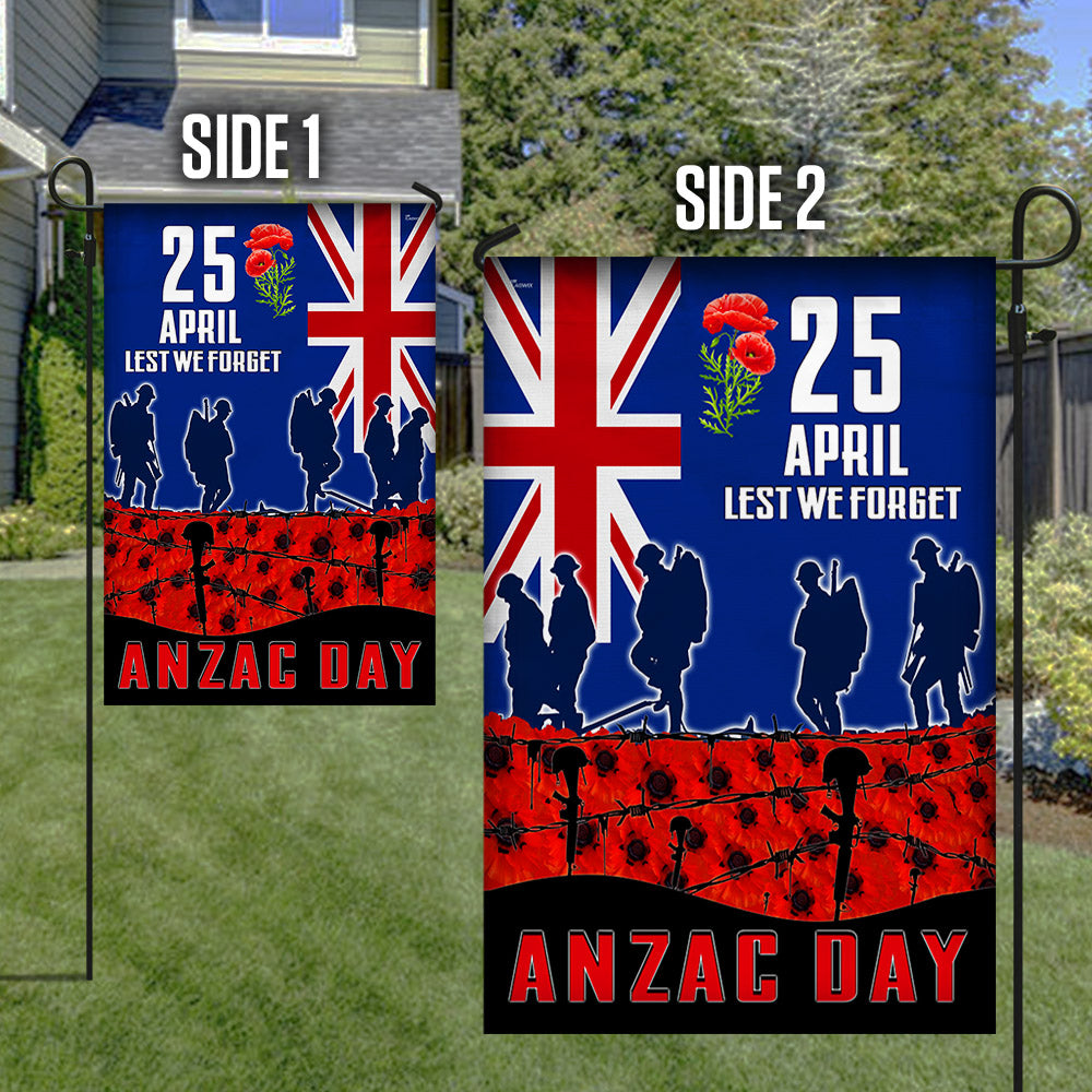 Anzac Day Veteran Lest We Forget New Zealand Flag MLH2251F