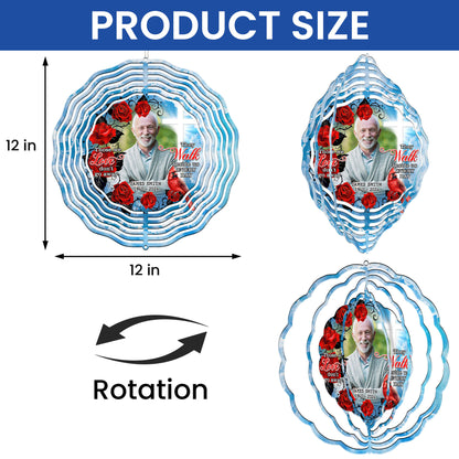 Personalized In Memory Of A Beloved One In Heaven, For Mom, Dad, Grandma, Grandpa Cardinal Wind Spinner TPT2648TNB