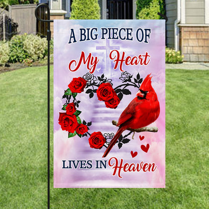 Cardinal Flag, A Big Piece Of My Heart Lives In Heaven QNN540Fv3