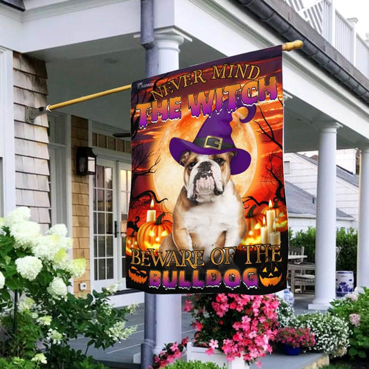 Bulldog Halloween FLAGWIX  ™ Beware Of The Bulldog Flag