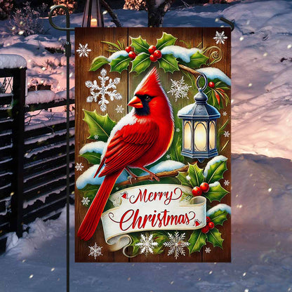 Cardinal Merry Christmas Flag TQN3776F