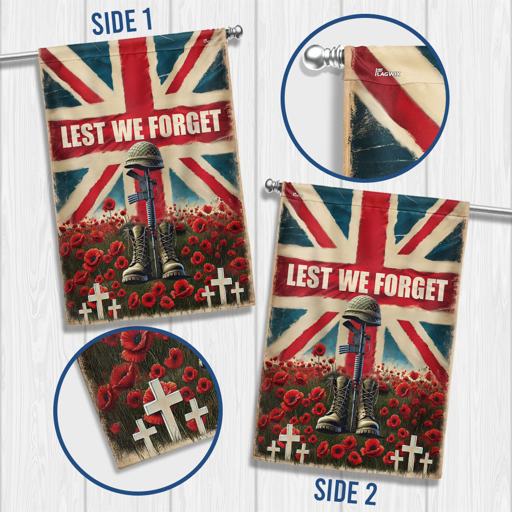 Lest We Forget UK Armed Forces Day Veterans Flag LHB01DTD