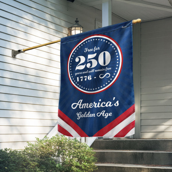 Flagwix American Flag - Flagwix America 250th Anniversary Golden Age Canvas Flag