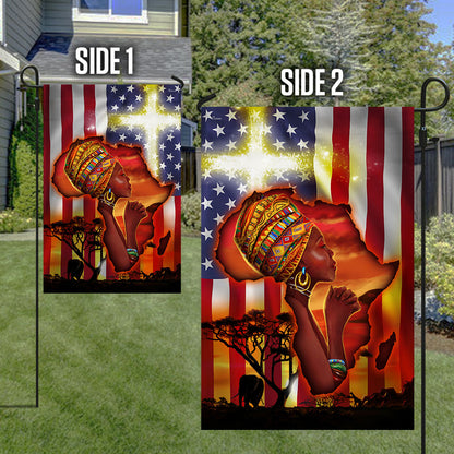 Black History Month Flag African Woman God Bless Africa BNN52F