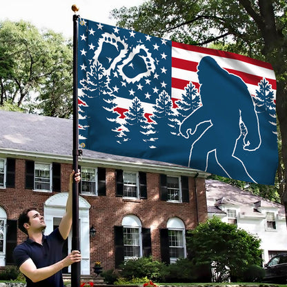 Bigfoot Sasquatch Grommet Flag Forest NNT23GF