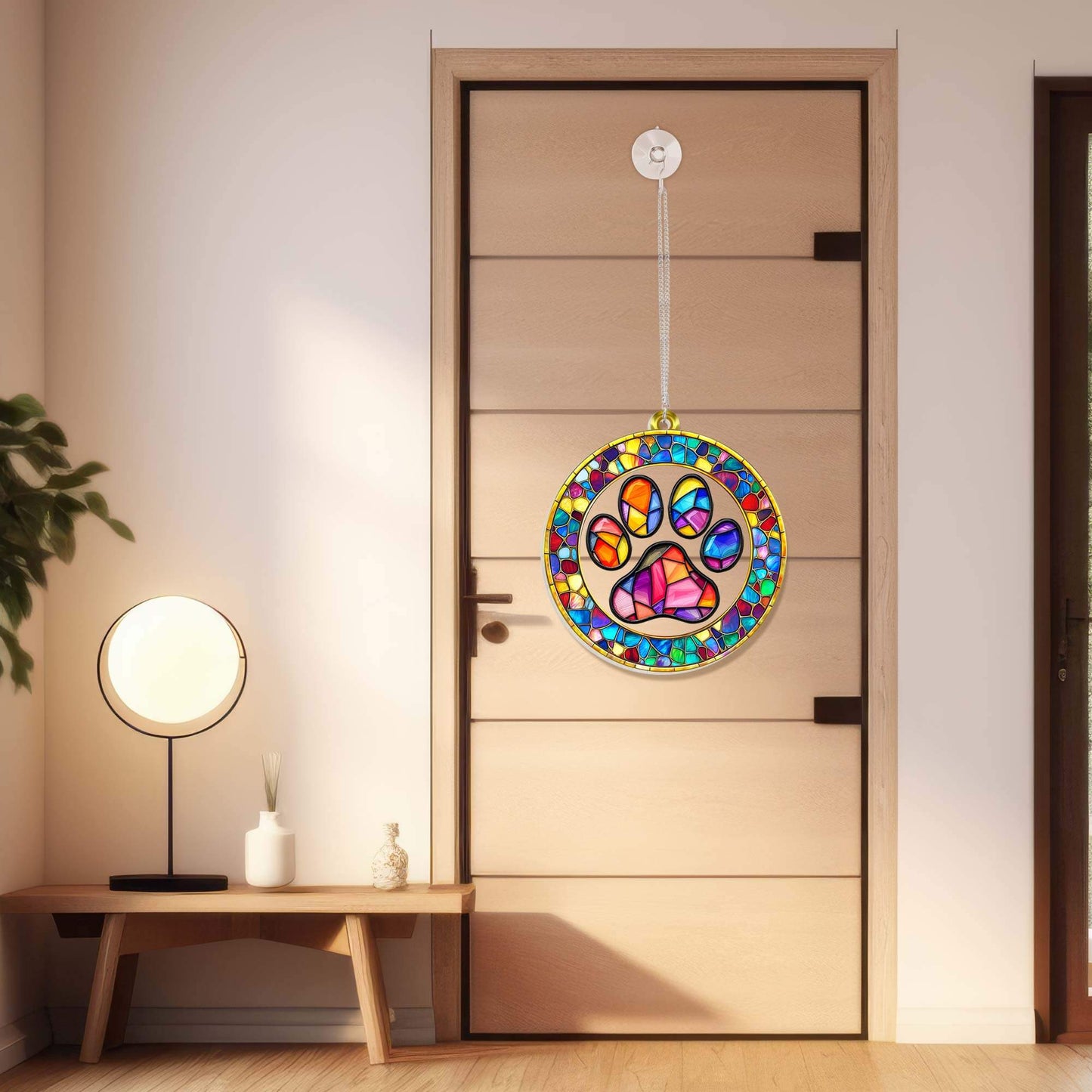 Pet Paw Dog Lover Memorial Dog Acrylic Suncatcher Window Hanging TQN5047TNB