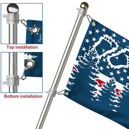 Bigfoot Sasquatch Grommet Flag Forest NNT23GF
