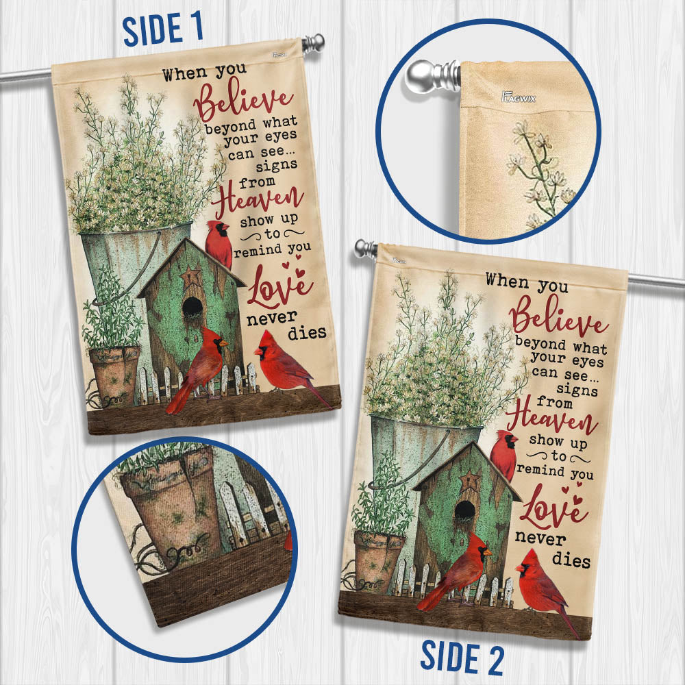 Signs from Heaven Cardinal Memorial Flag TQN5499TTH