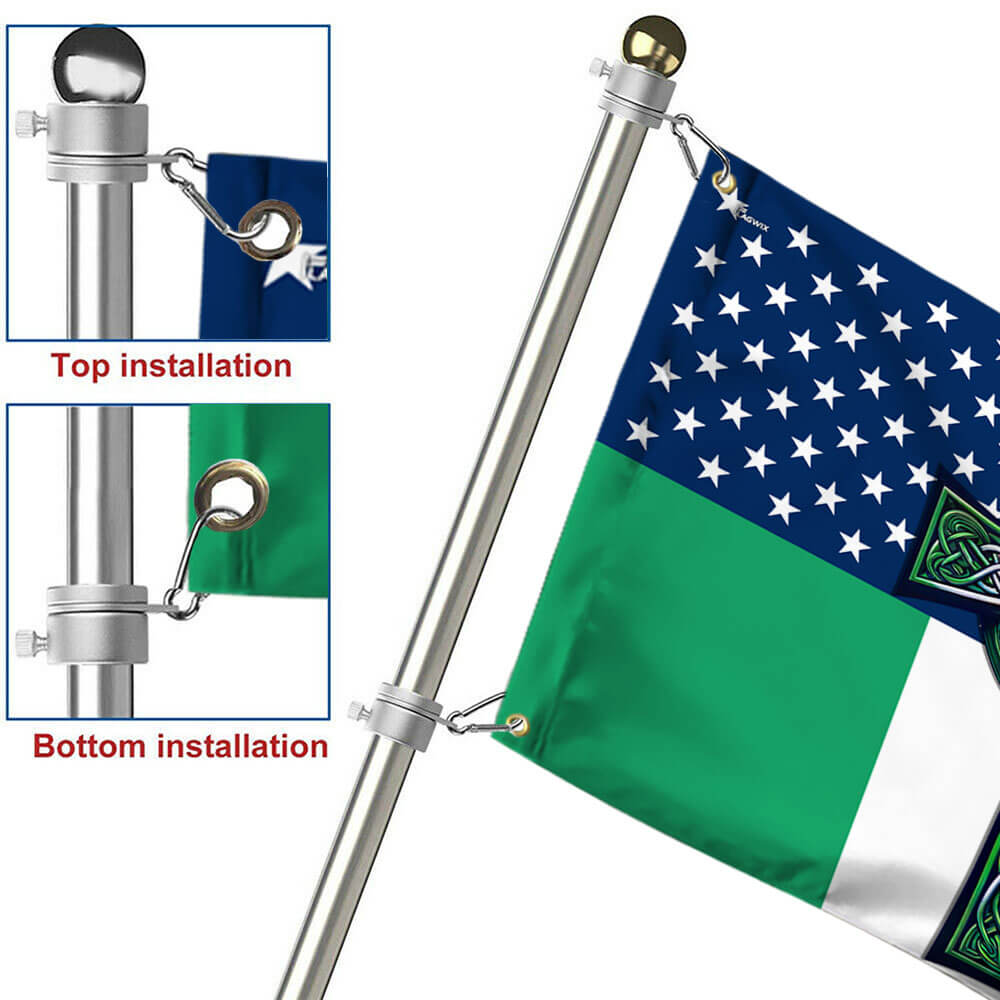 Irish Celtic Knot Cross St. Patrick’s Day Irish American Grommet Flag TPT1539GF