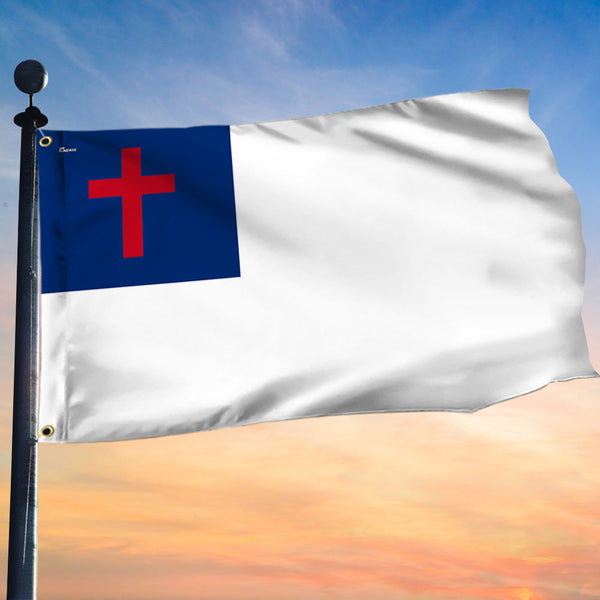 Christian Flag Grommet Flag – A Symbol of Faith and Devotion 🕊️