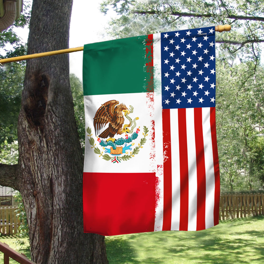 Mexican American Flag USA Mexico Flag TQN4769F
