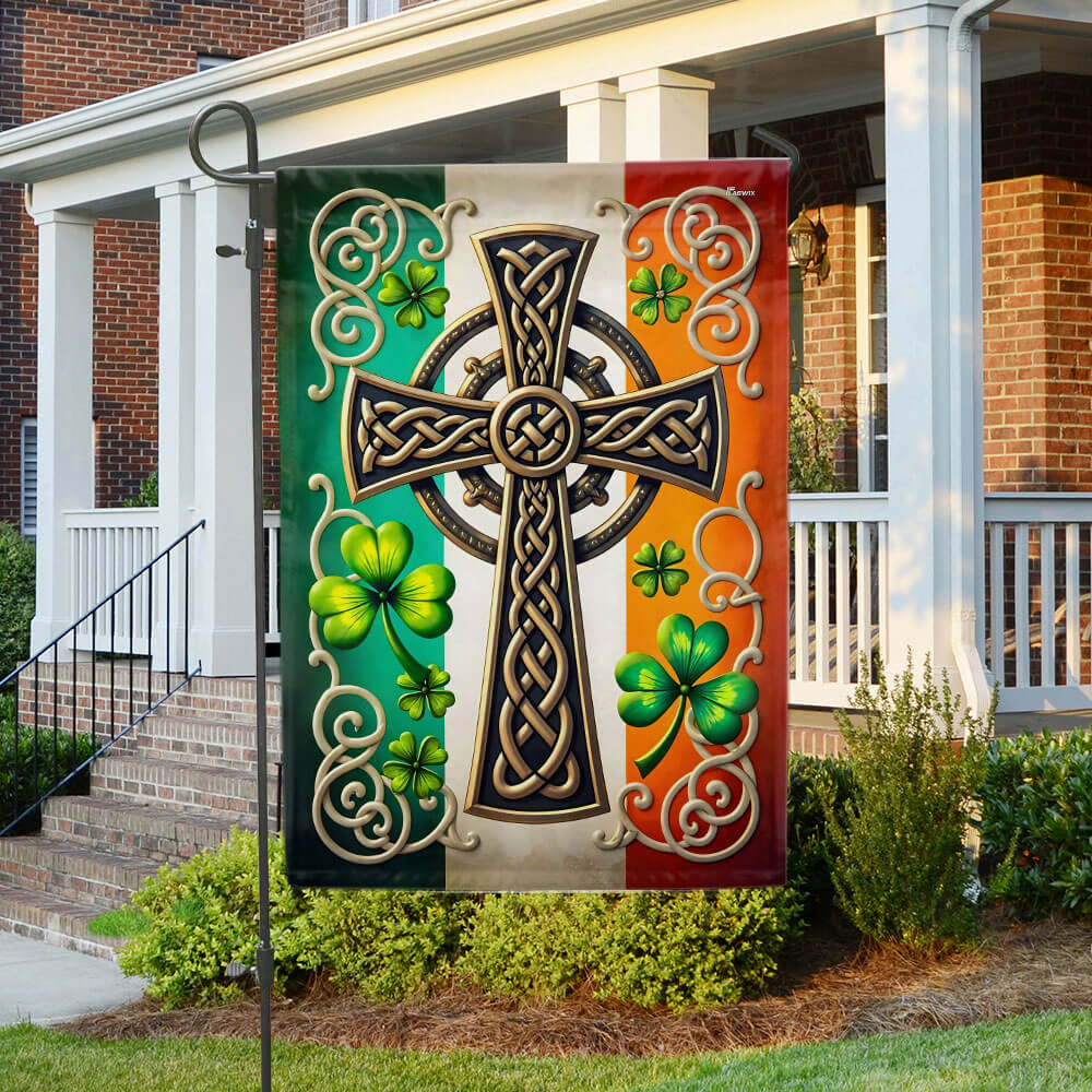 Irish Celtic Knot Cross St. Patrick’s Day Flag MLN5110TNB