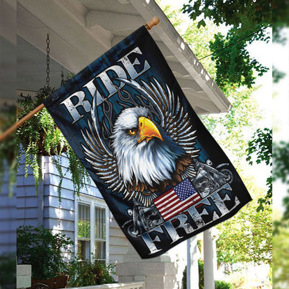 Biker - Ride Free Flag