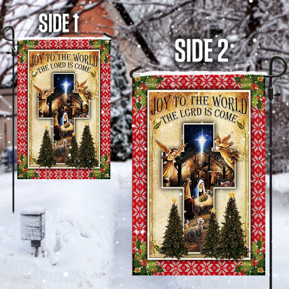 Baby Jesus Christmas FLAGWIX  ™ Joy To The World The Lord Is Come Flag