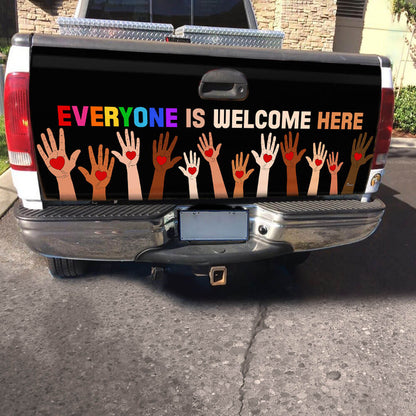 Teacher Idaho Everyone Is Welcome Here Truck Tailgate Decal Sticker Wrap TQN5118TNB