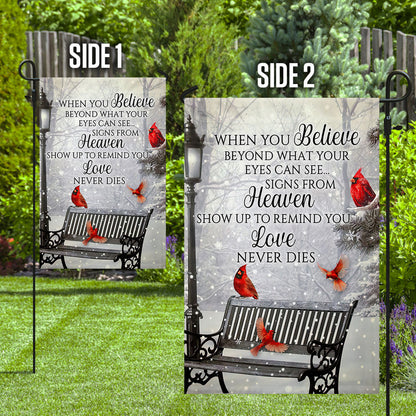 Cardinal Flag Signs From Heaven Love Never Dies LHA1889F
