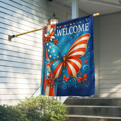 Patriotic Butterfly American Us Flag LHB304HVN