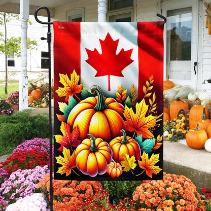 Autumn Pumpkins Canadian Fall Flag MLN3750F