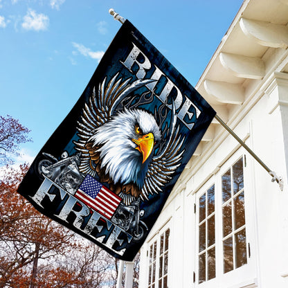 Biker - Ride Free Flag
