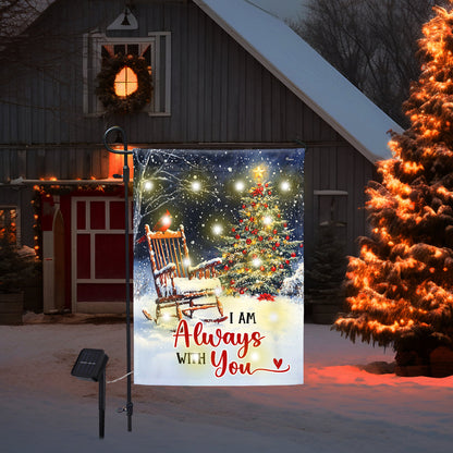 Cardinal Christmas I Am Always With You Cardinal Solar Led Garden Flag TPT2480SF