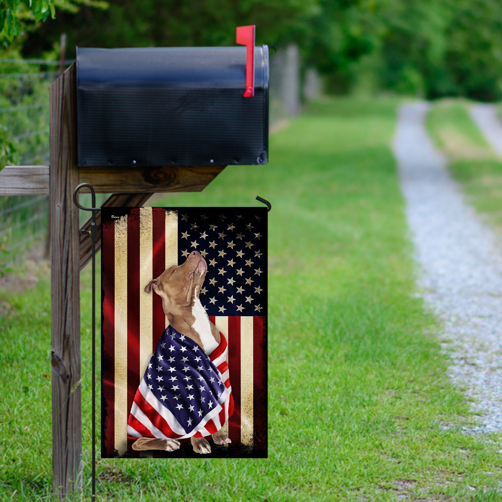 Pitbull American Patriot Flag
