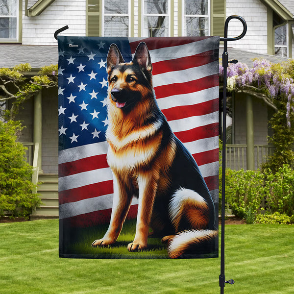 German Shepherd American Flag MLN3258F