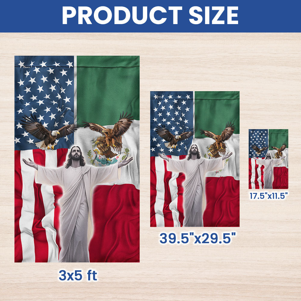 Mexico Ameica Together Mexico America Patriot Flag PHB19LPN